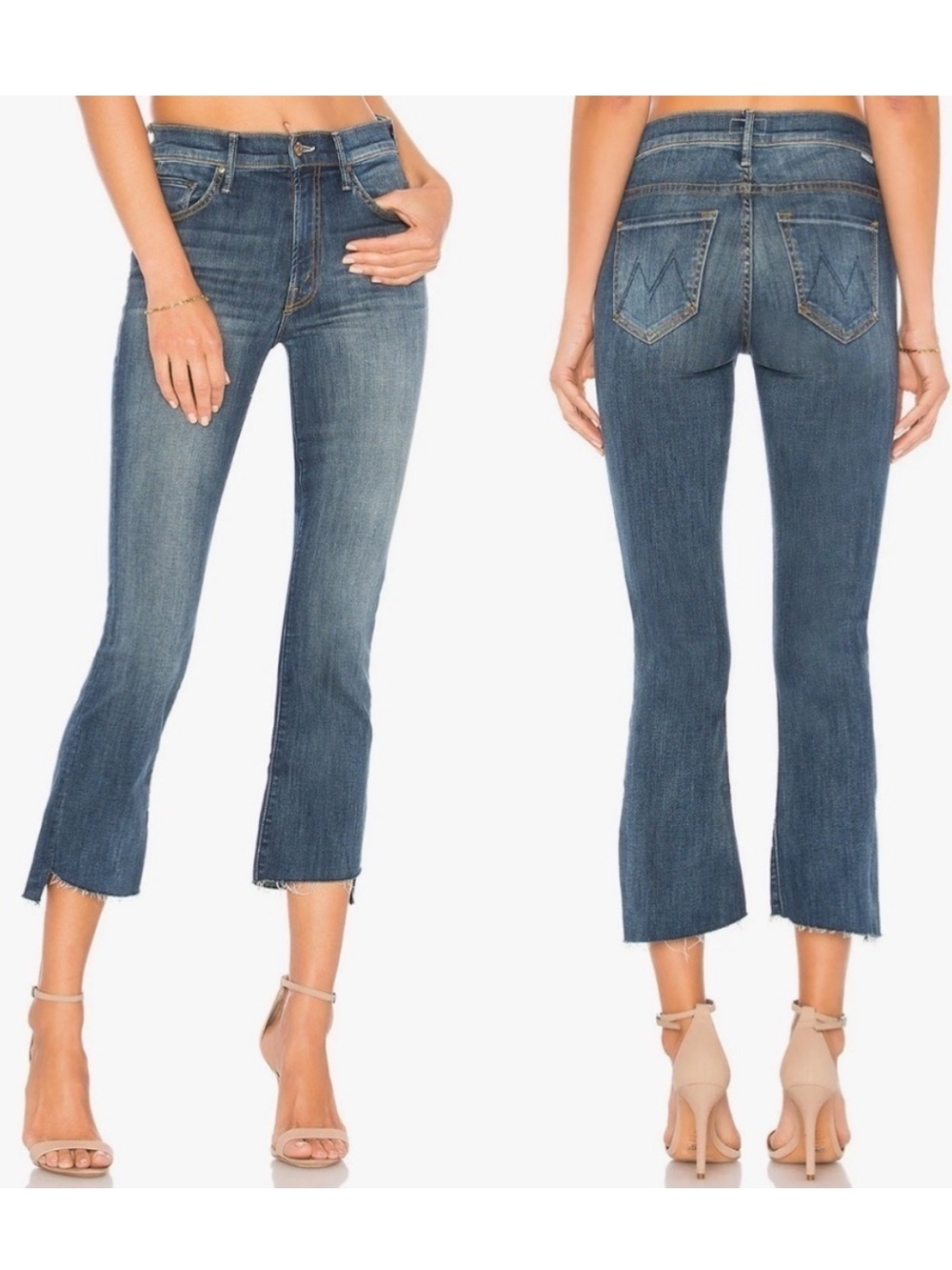 MOTHER jeans-The Insider Crop Step Fray in dark denim. My Favorite jeans!